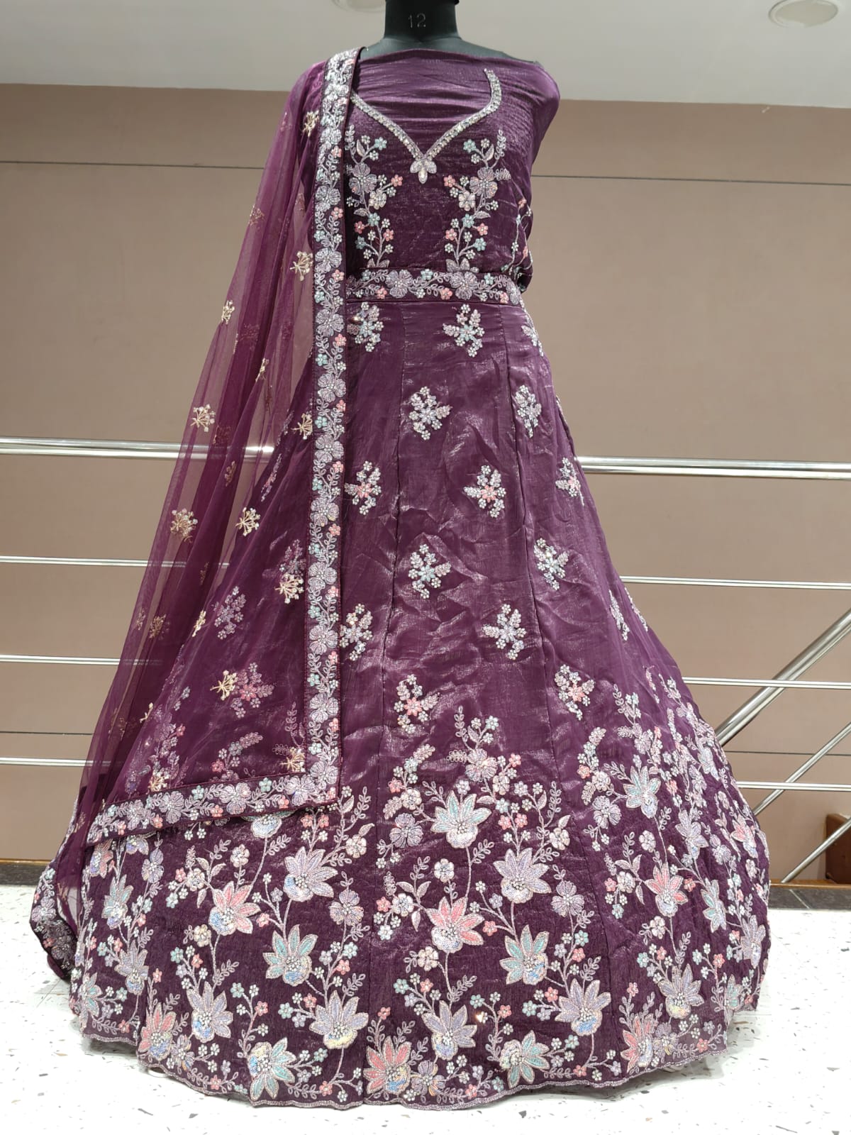 Lovely green Floral Lehenga