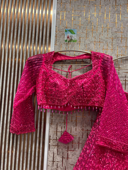 Beautiful golden on golden monotone crop top Lehenga