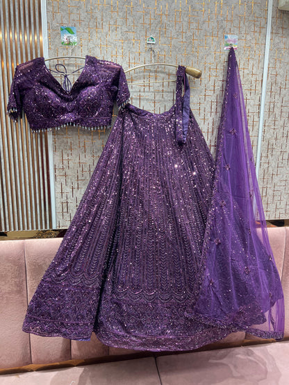 Beautiful golden on golden monotone crop top Lehenga