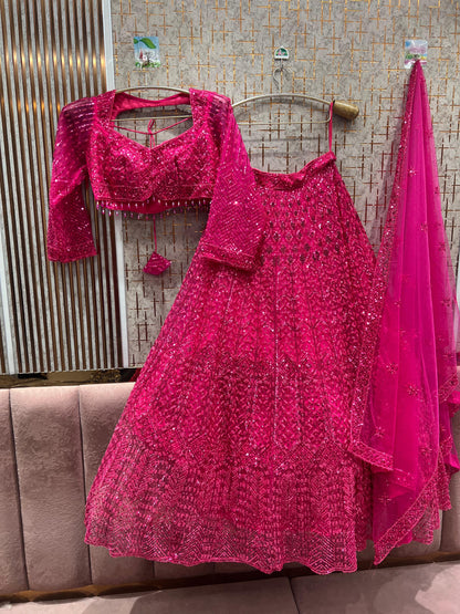 Beautiful golden on golden monotone crop top Lehenga