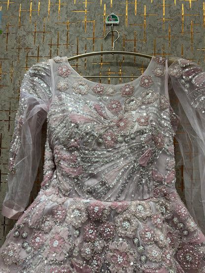 Pleasing light peach gown