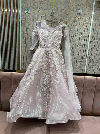 Pleasing light peach gown