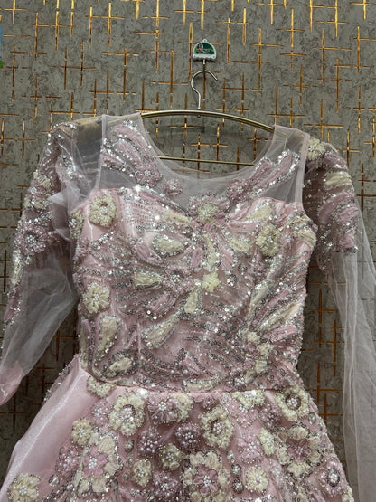 Pleasing light peach gown