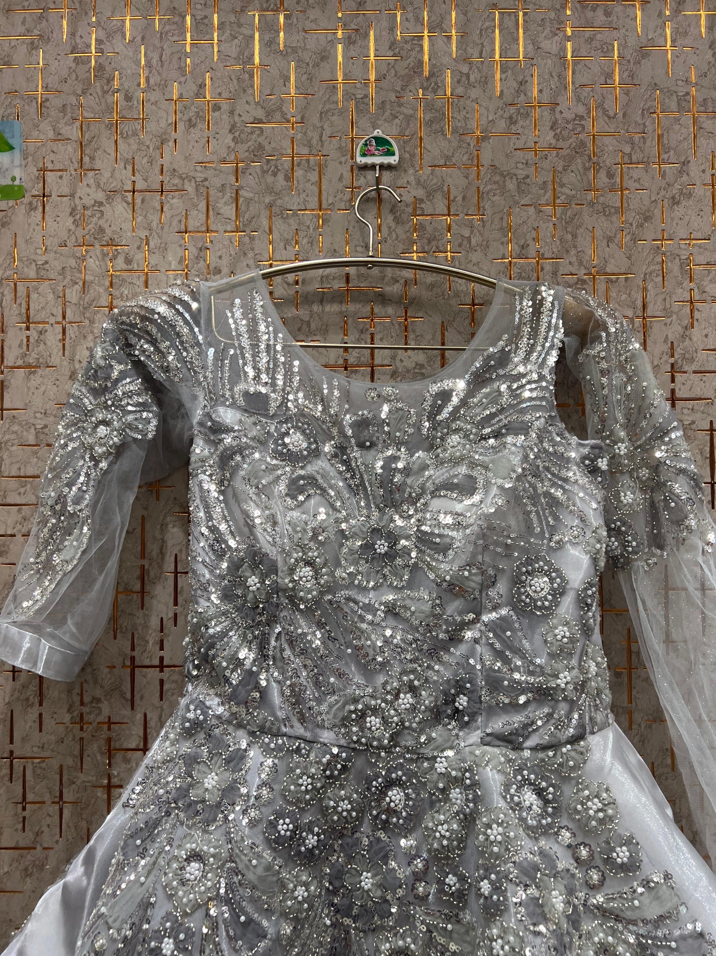 Pleasing light peach gown