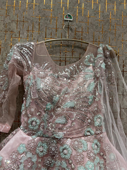 Pleasing light peach gown