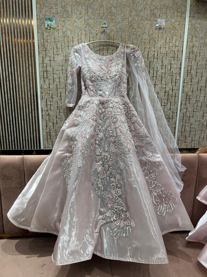 Pleasing light peach gown