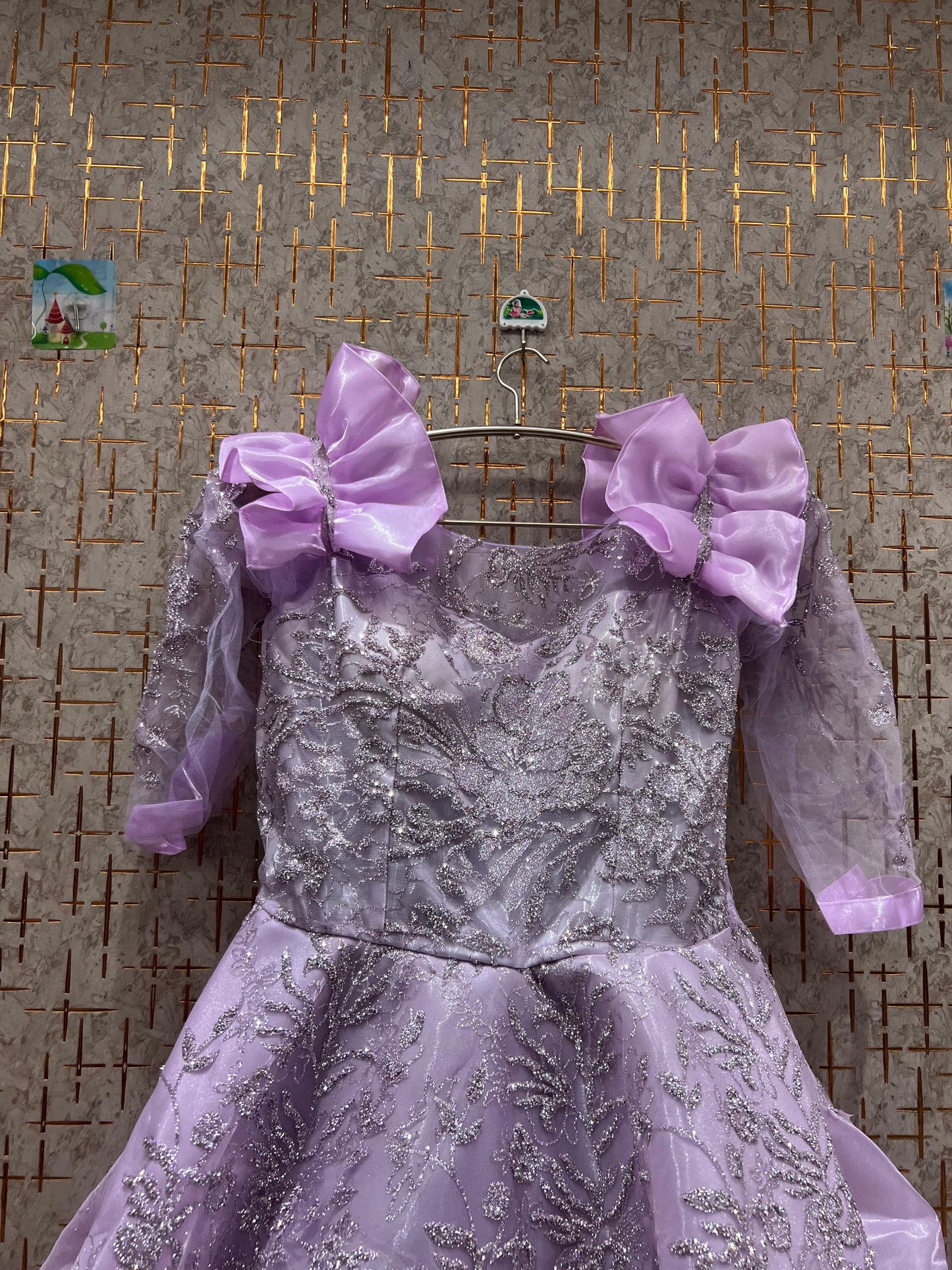 Engaging purple gown