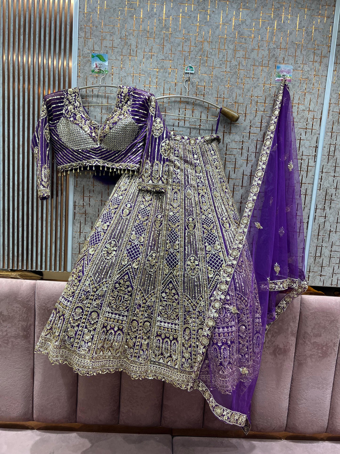 Pleasing Hot pink crop top Lehenga