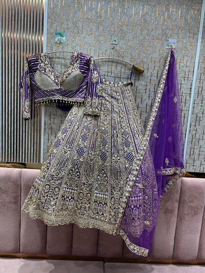 Pleasing Hot pink crop top Lehenga