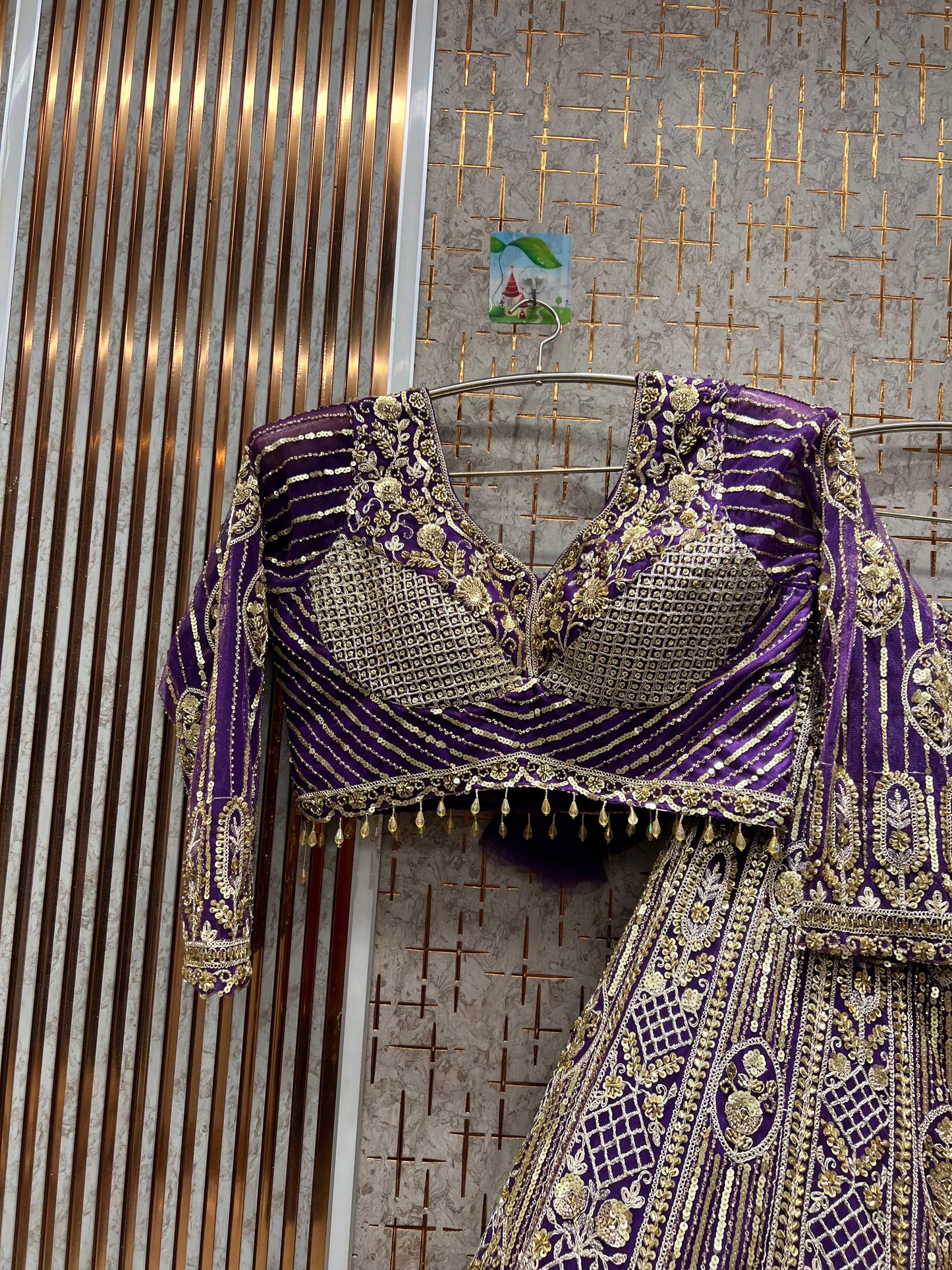 Pleasing Hot pink crop top Lehenga