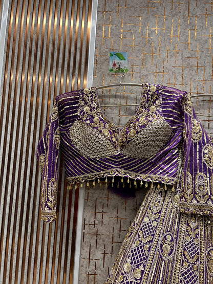 Pleasing Hot pink crop top Lehenga