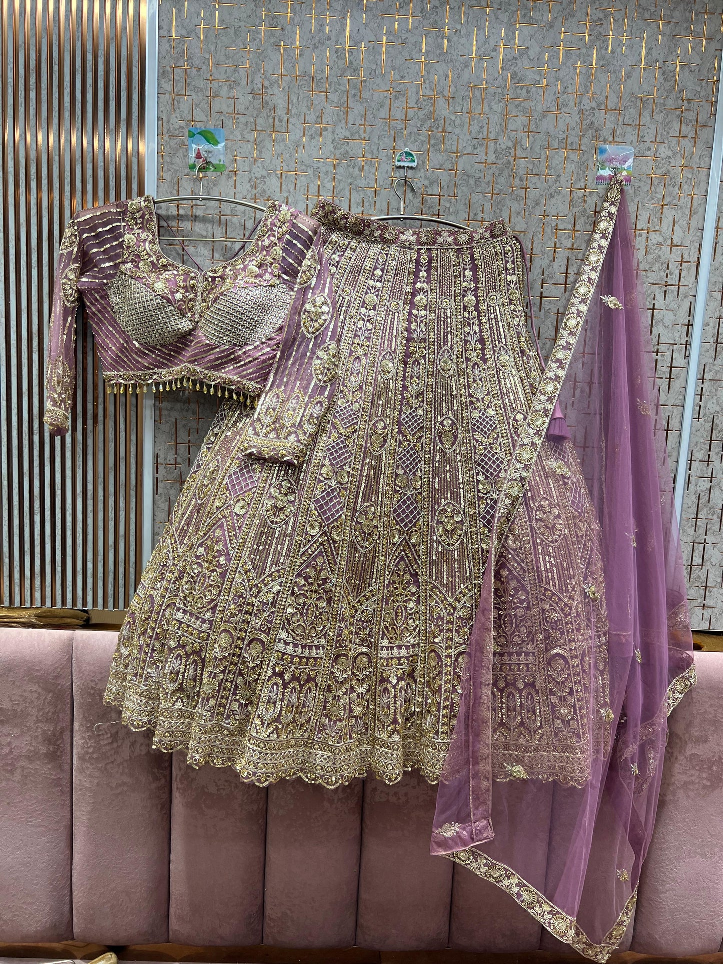 Pleasing Hot pink crop top Lehenga