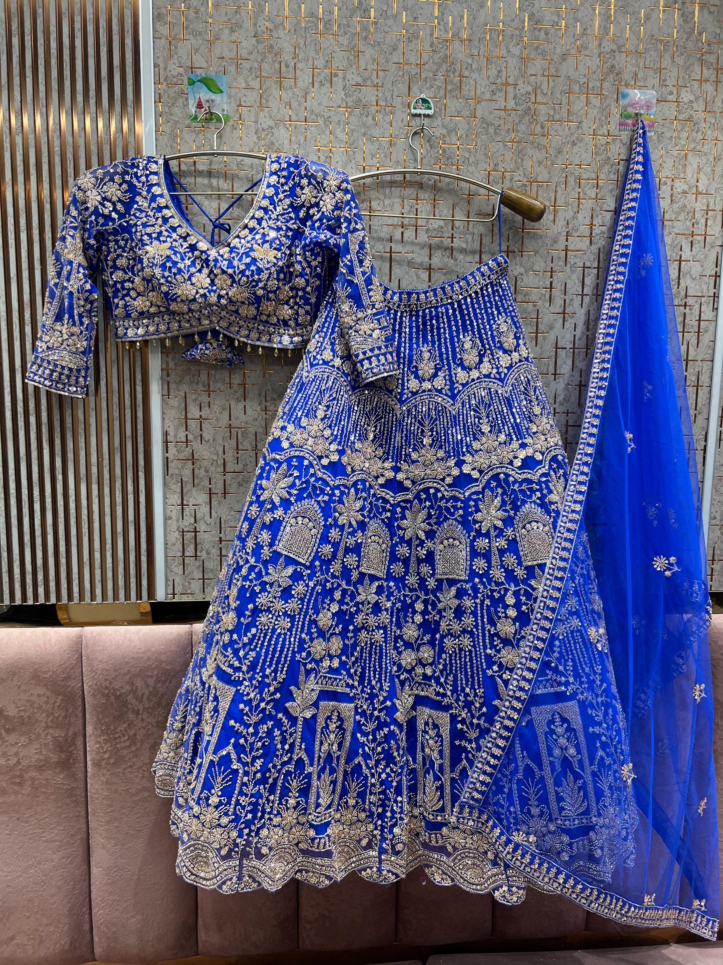 Beautiful purple crop top Lehenga