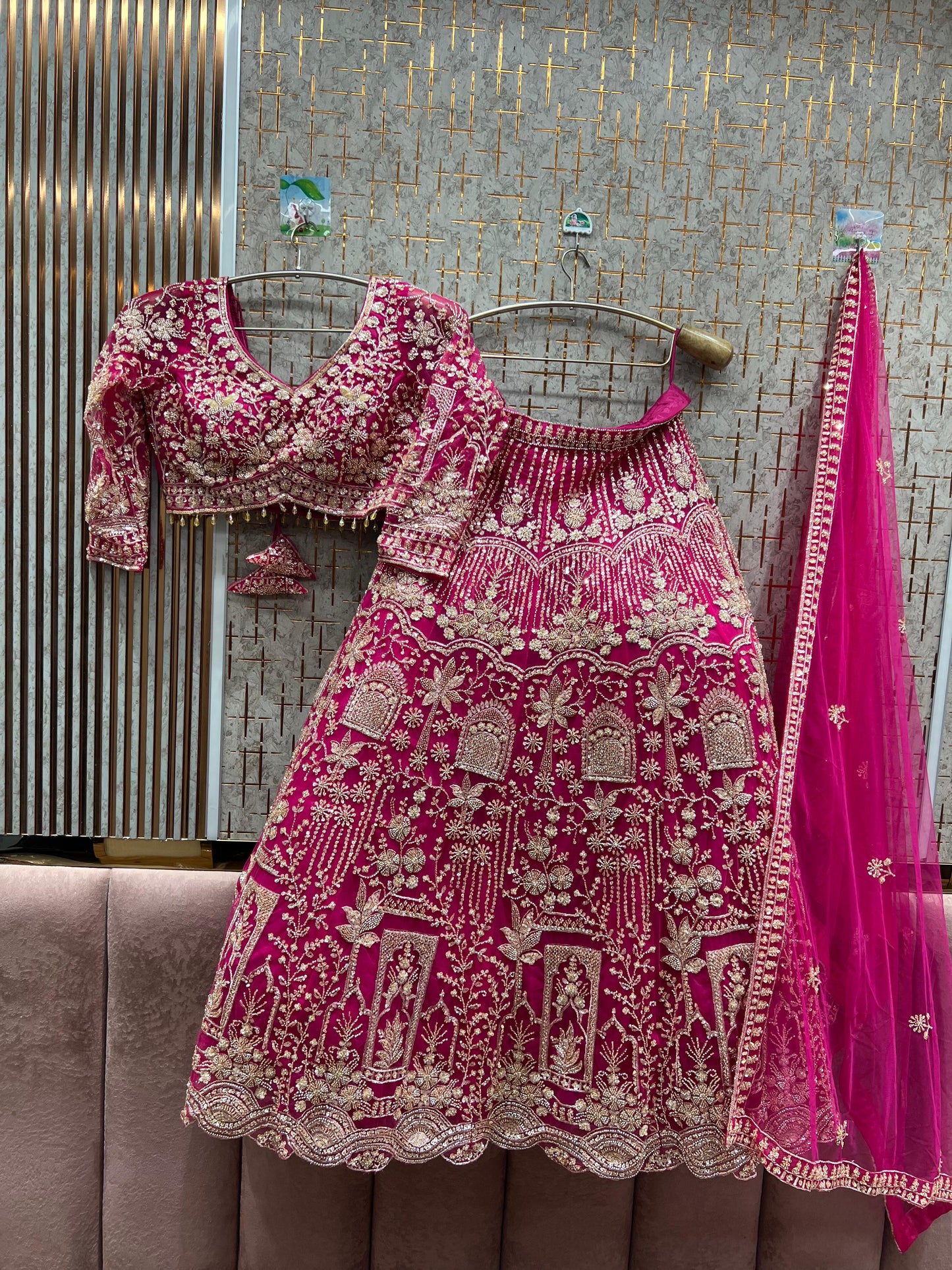 Beautiful purple crop top Lehenga