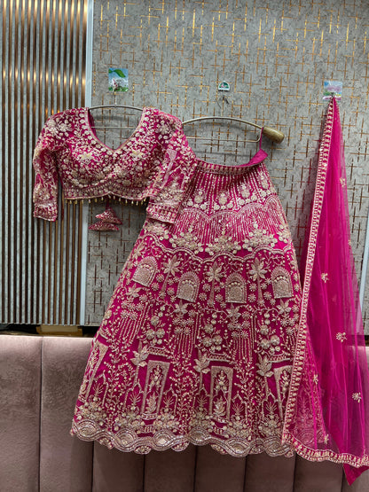 Beautiful purple crop top Lehenga