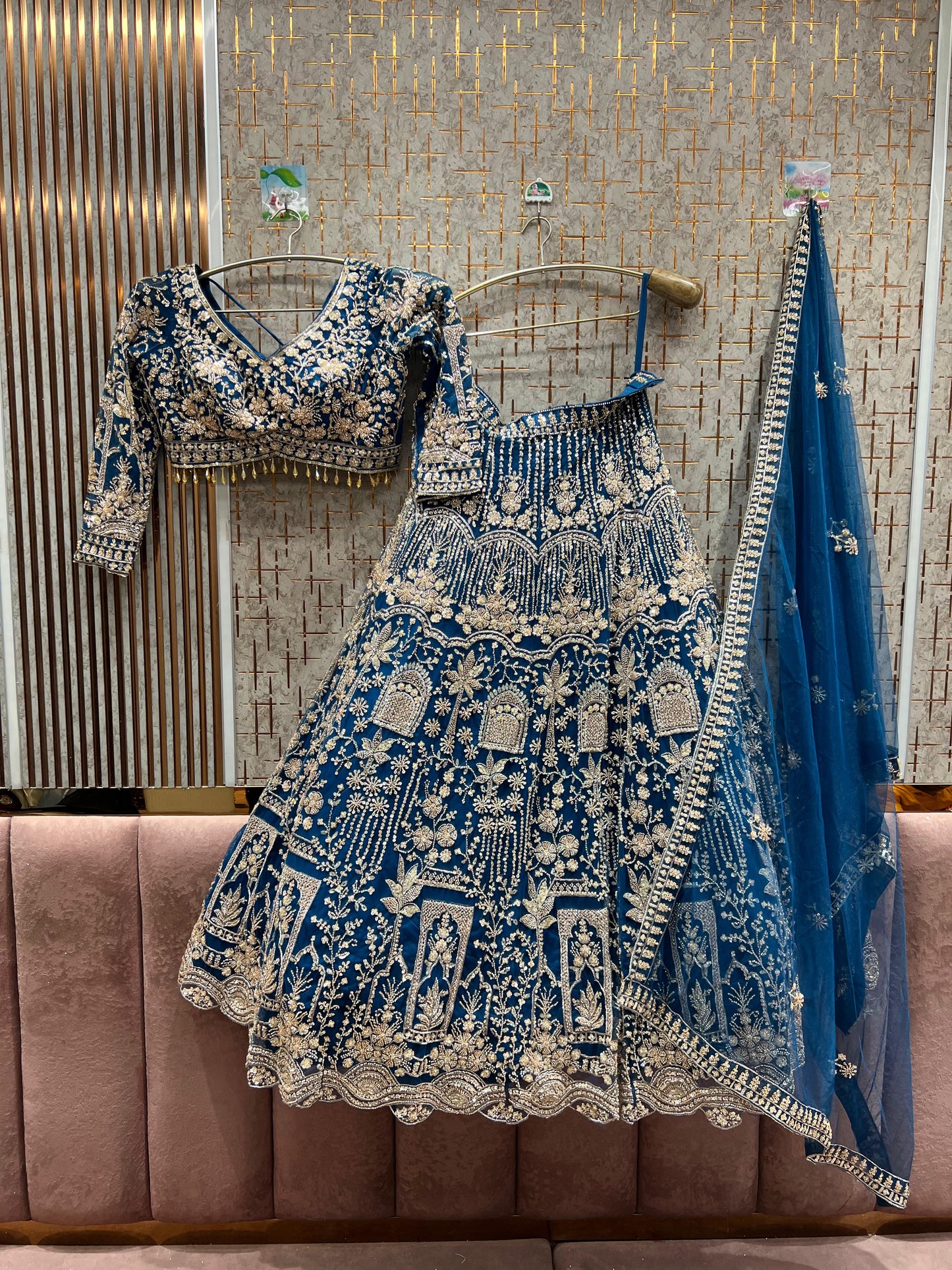 Beautiful purple crop top Lehenga