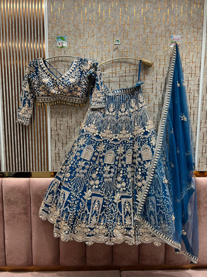 Beautiful purple crop top Lehenga