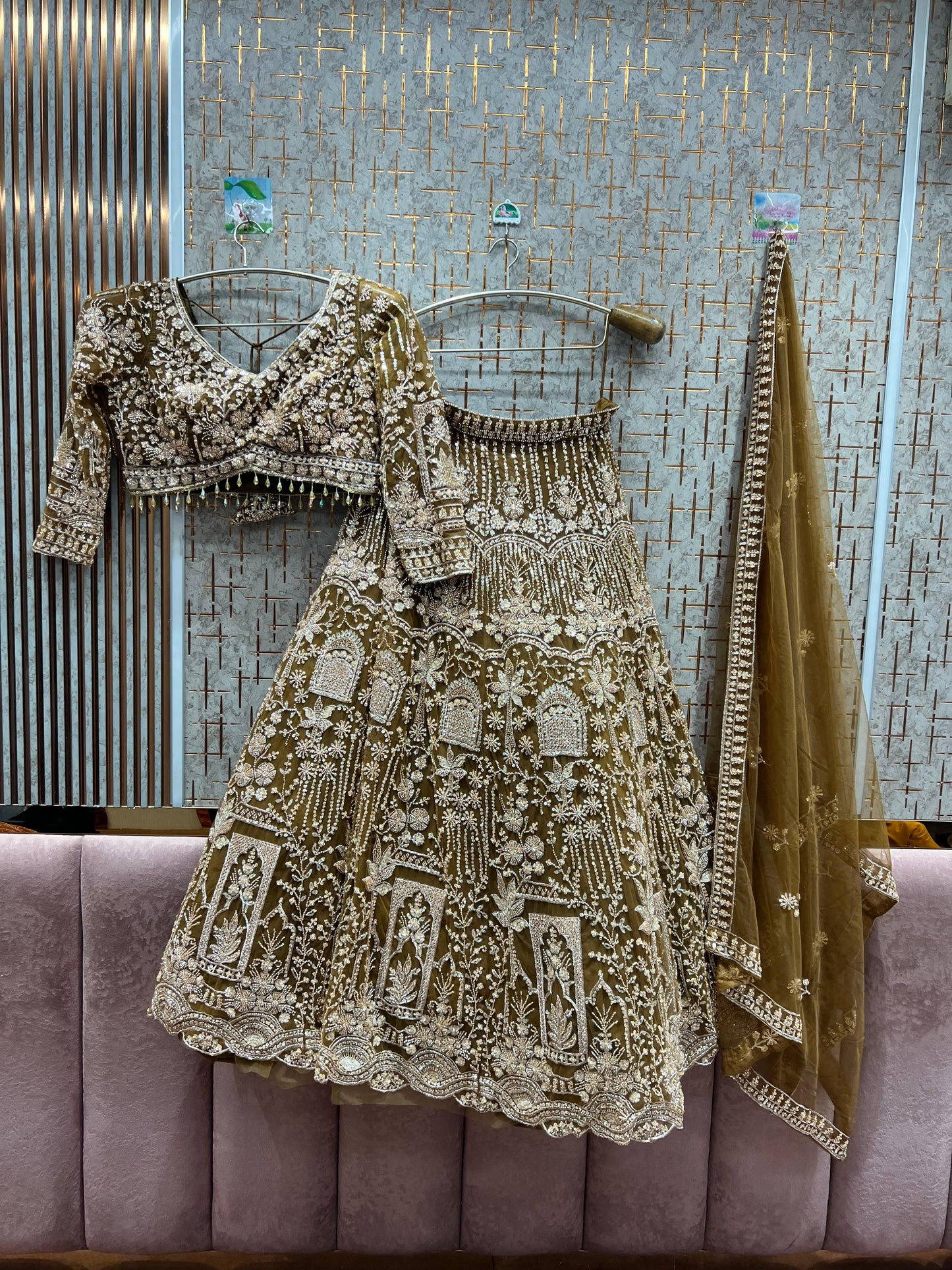 Beautiful purple crop top Lehenga