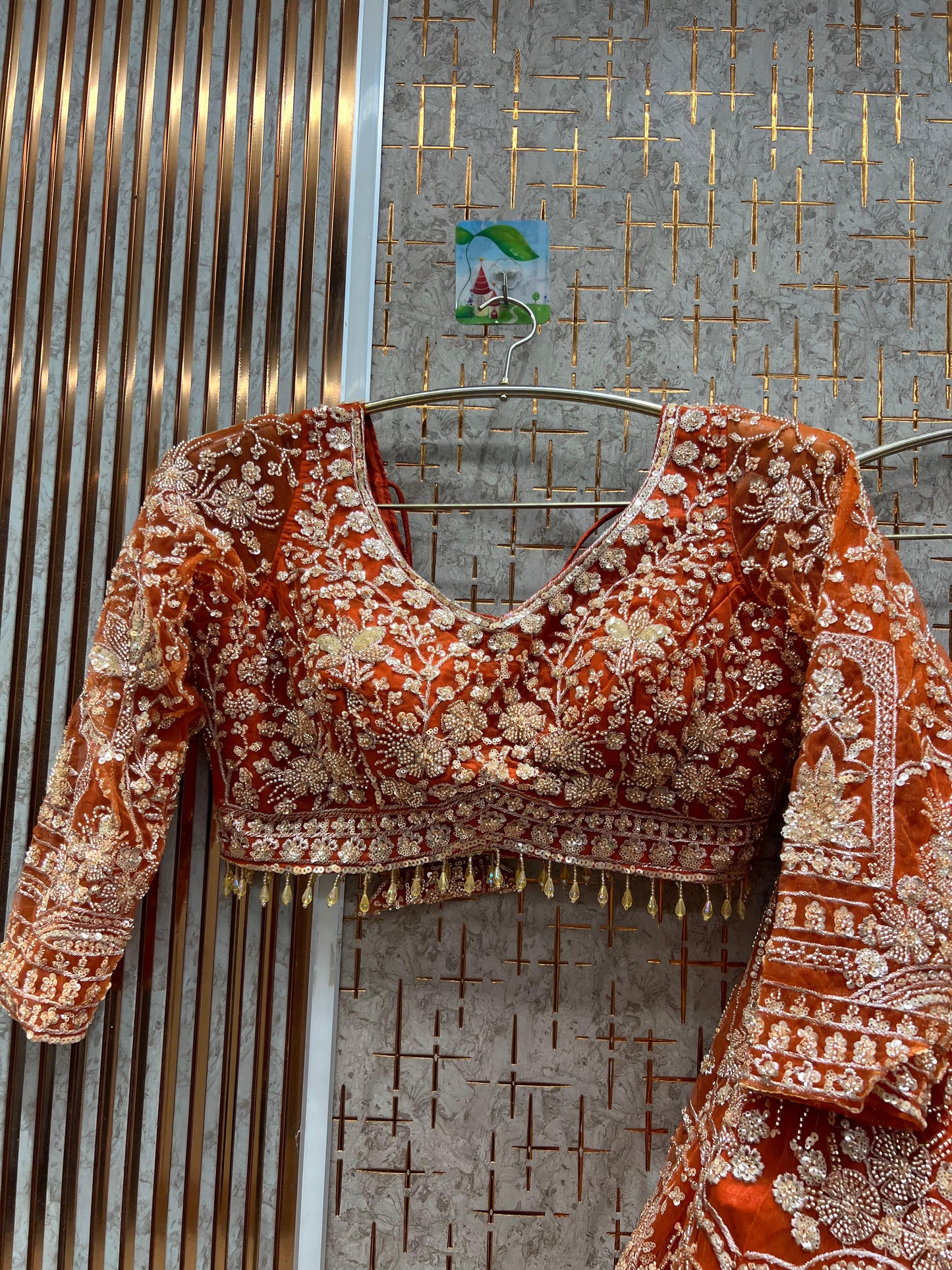 Beautiful purple crop top Lehenga