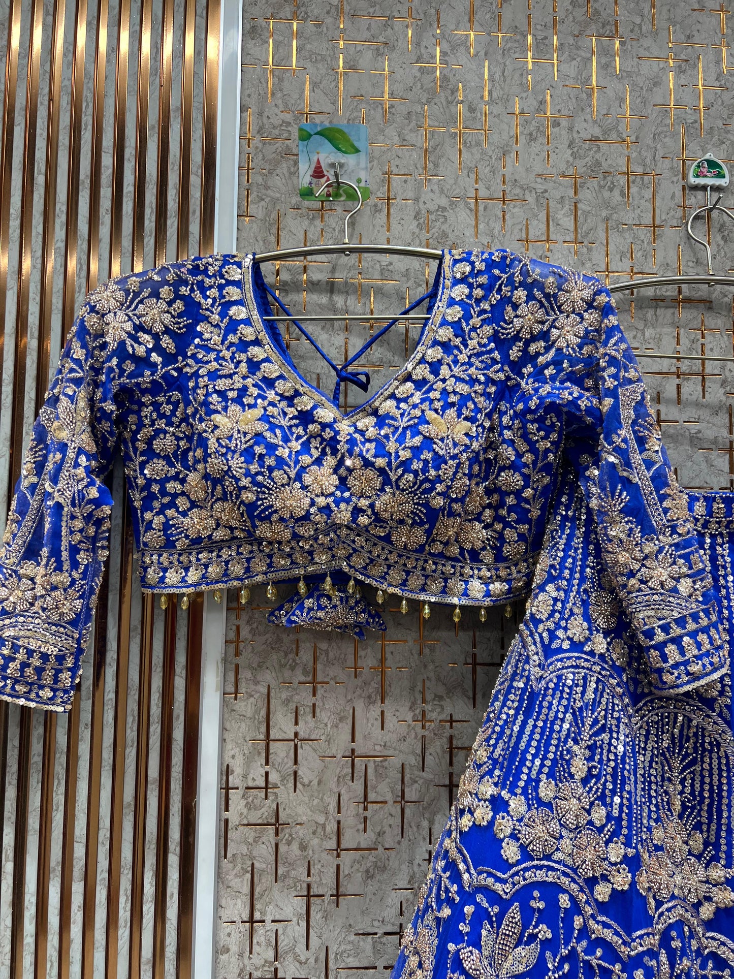 Beautiful purple crop top Lehenga