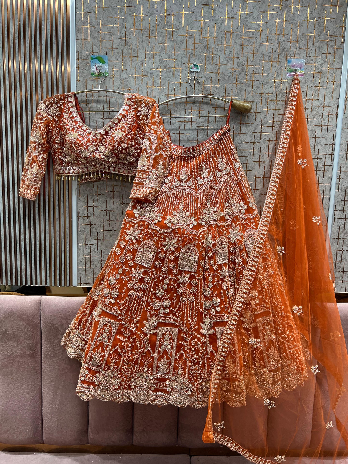 Beautiful purple crop top Lehenga