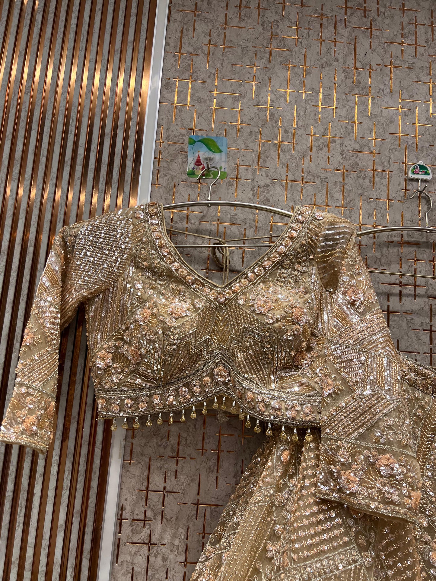 Fantastic orange Crop top Lehenga