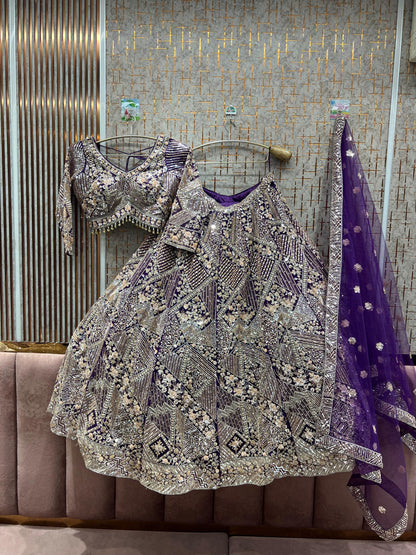 Fantastic orange Crop top Lehenga