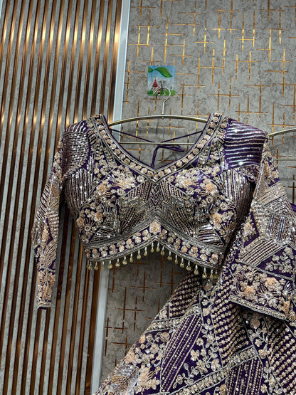 Fantastic orange Crop top Lehenga