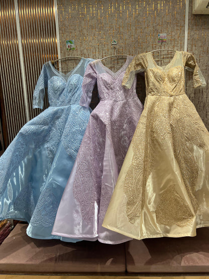 Charming golden gown