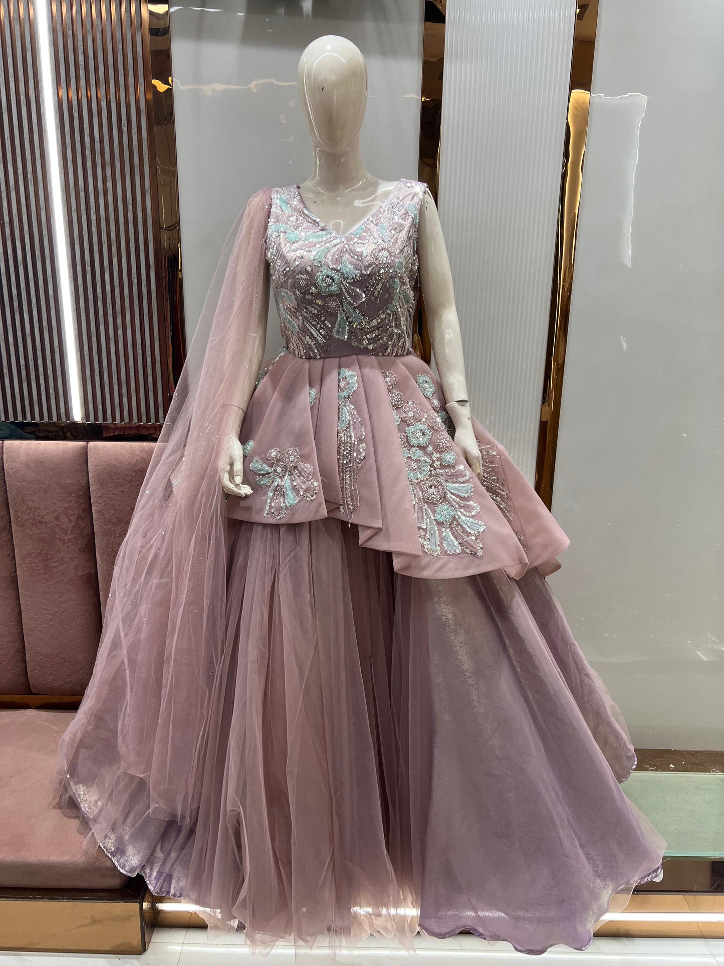 Beautiful purple pink gown