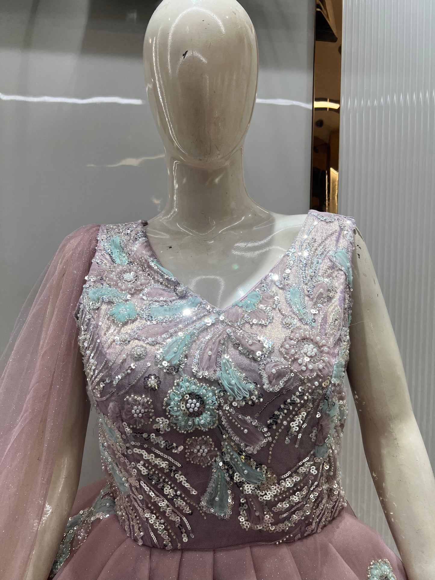 Beautiful purple pink gown