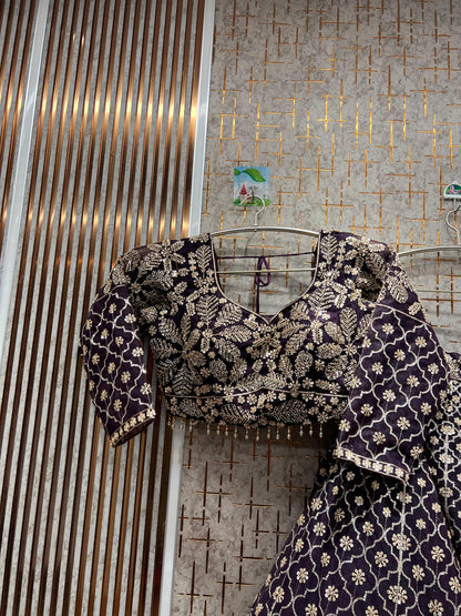 Glamorous yellow haldi mehendi Floral Crop top Lehenga