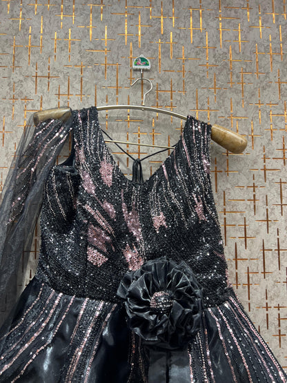 Amazing black floral gown