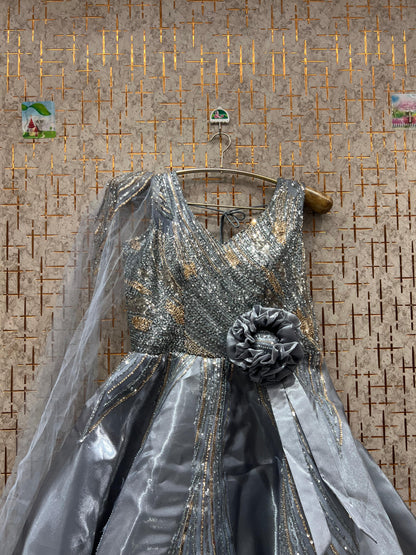 Amazing black floral gown