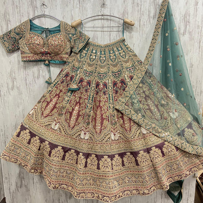 Something Different maroon peach Double Duptta Lehenga Happy Customer