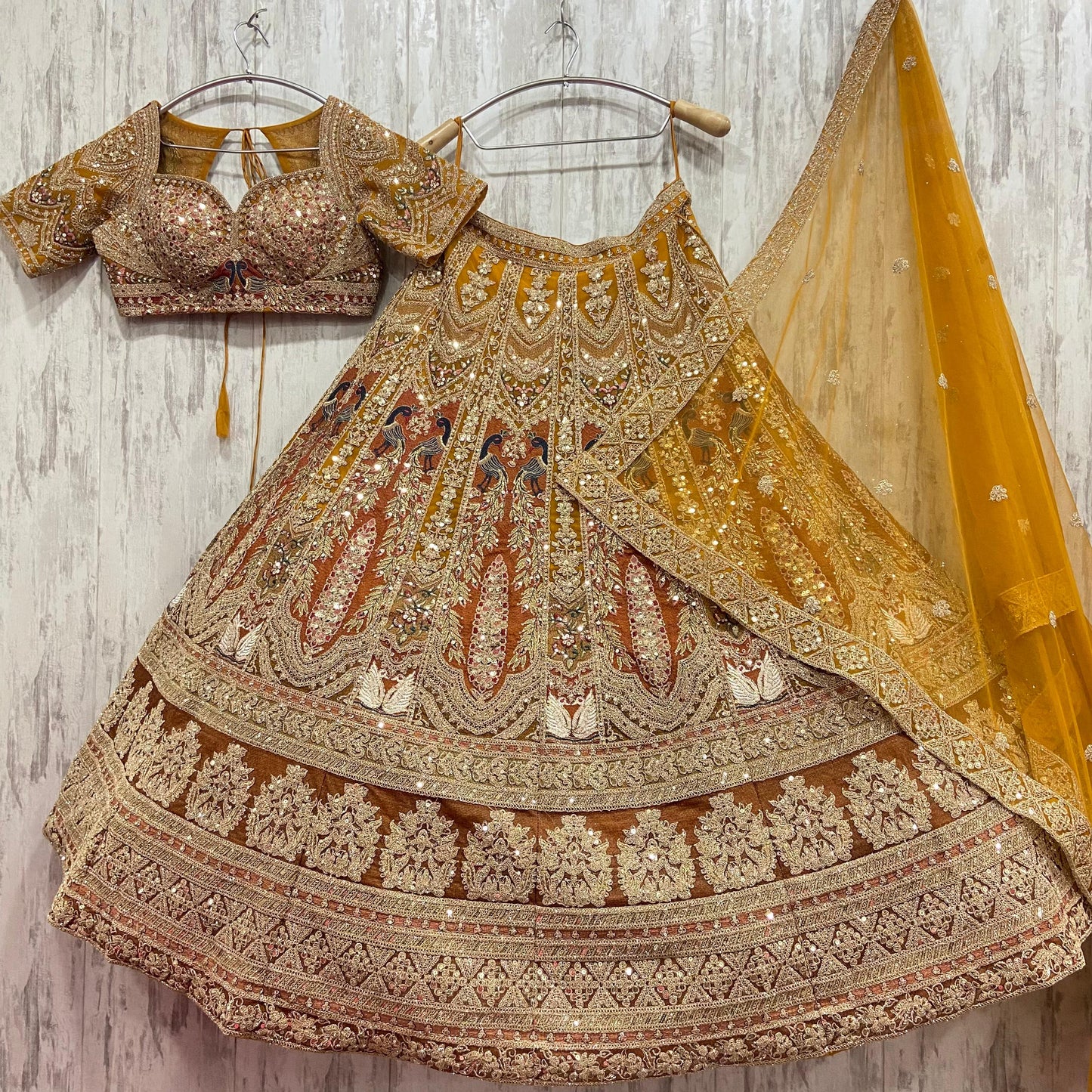 Something Different maroon peach Double Duptta Lehenga Happy Customer