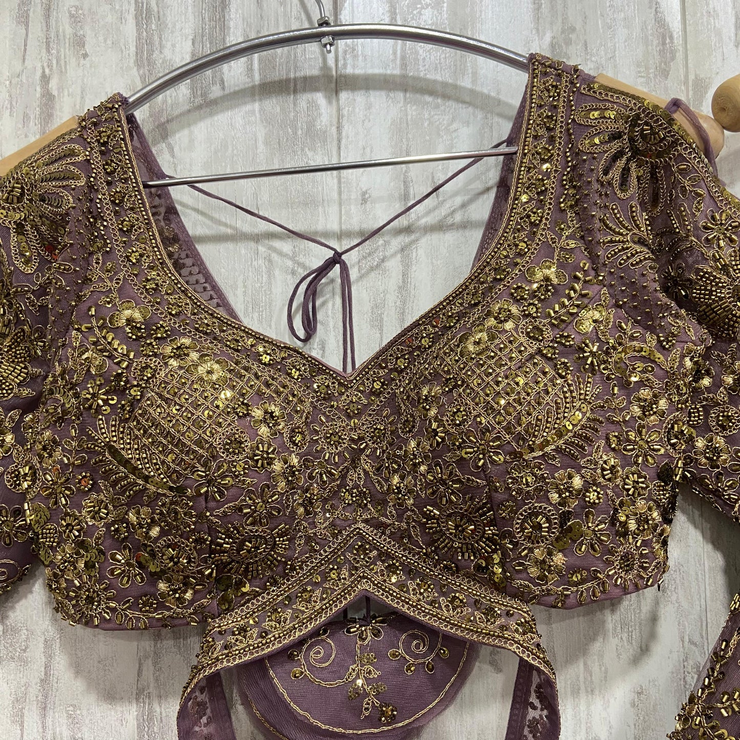 Fantastic Rust green Crop top Lehenga