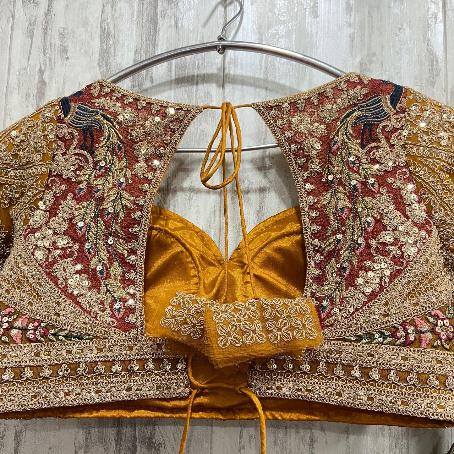 Something Different maroon peach Double Duptta Lehenga Happy Customer