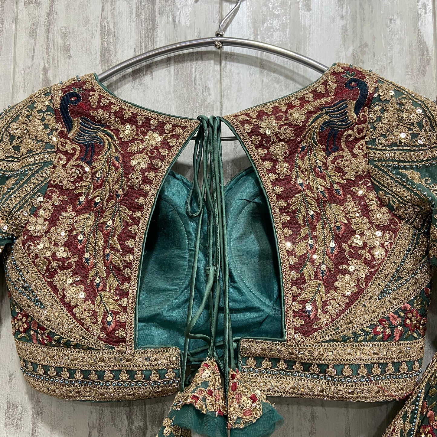 Something Different maroon peach Double Duptta Lehenga Happy Customer