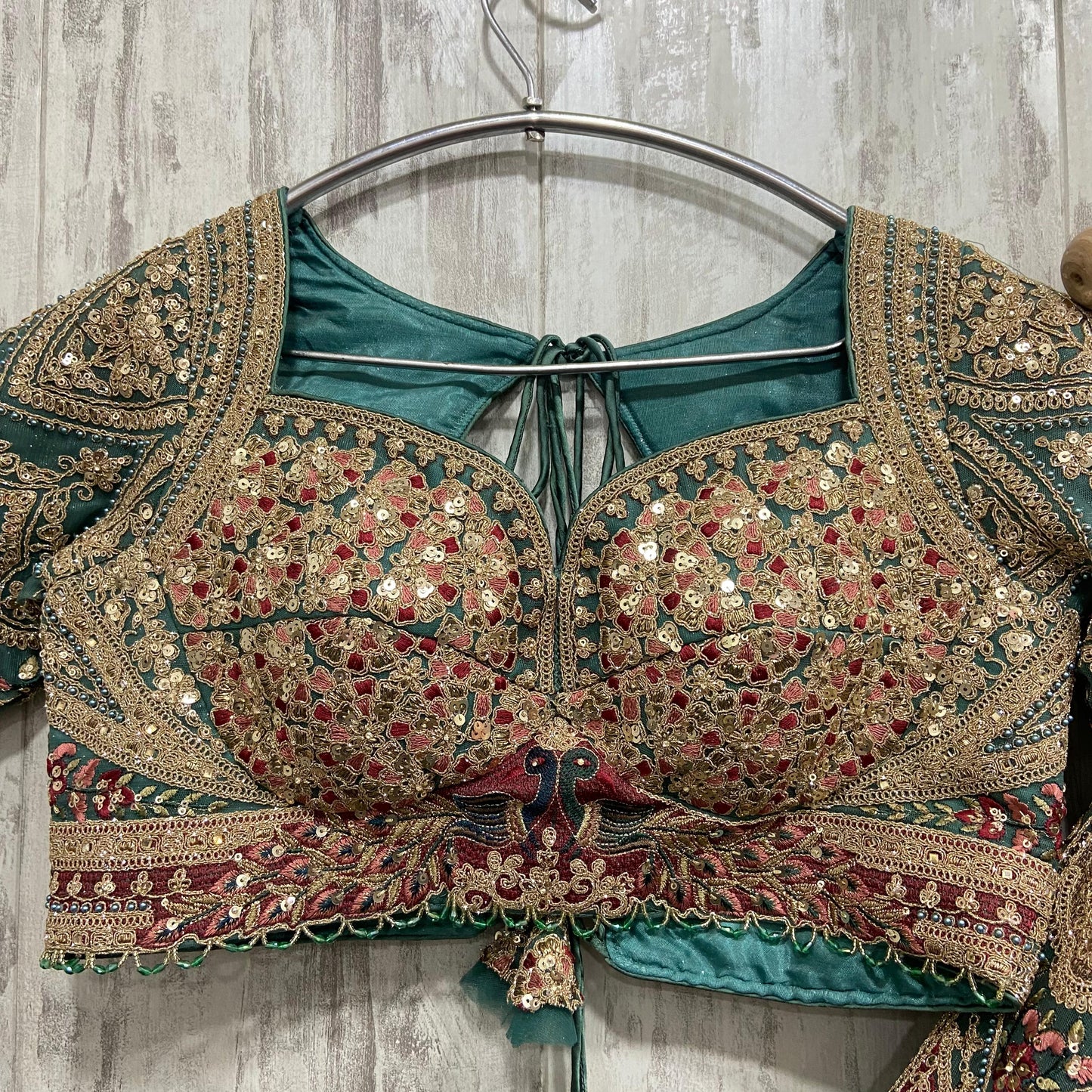 Something Different maroon peach Double Duptta Lehenga Happy Customer