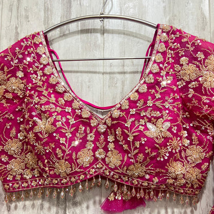 Designer Red crop top Lehenga Happy Customer