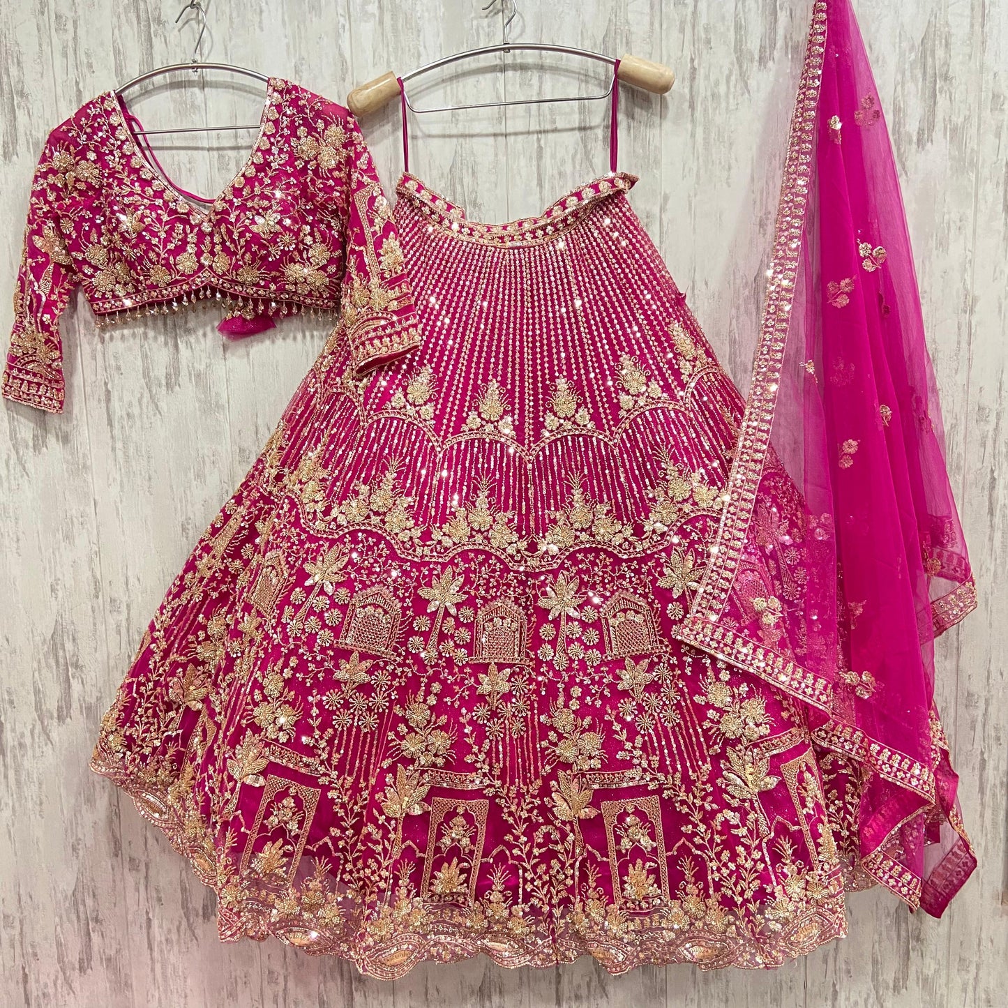 Designer Red crop top Lehenga Happy Customer