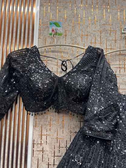 Fabulous peacock golden crop top Lehenga happy customer