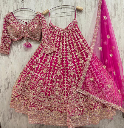 Good looking red Crop top Lehenga