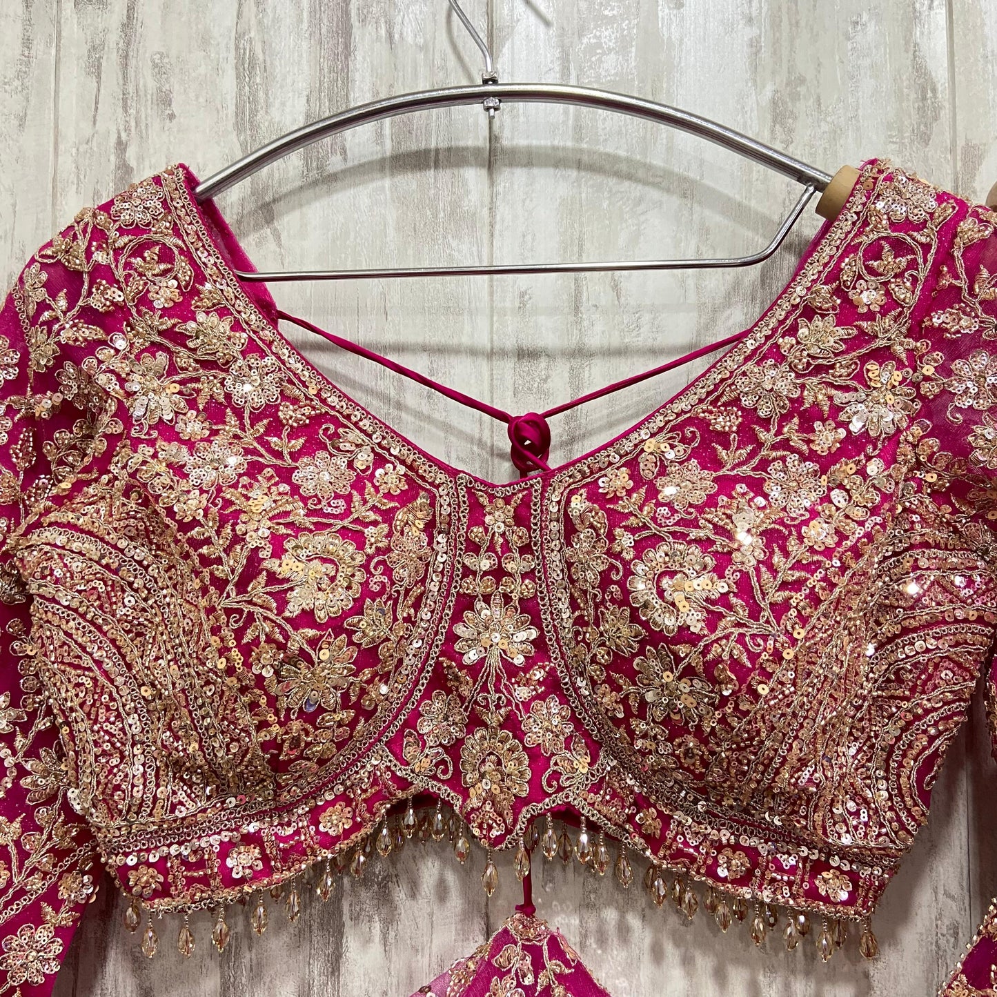 Good looking red Crop top Lehenga