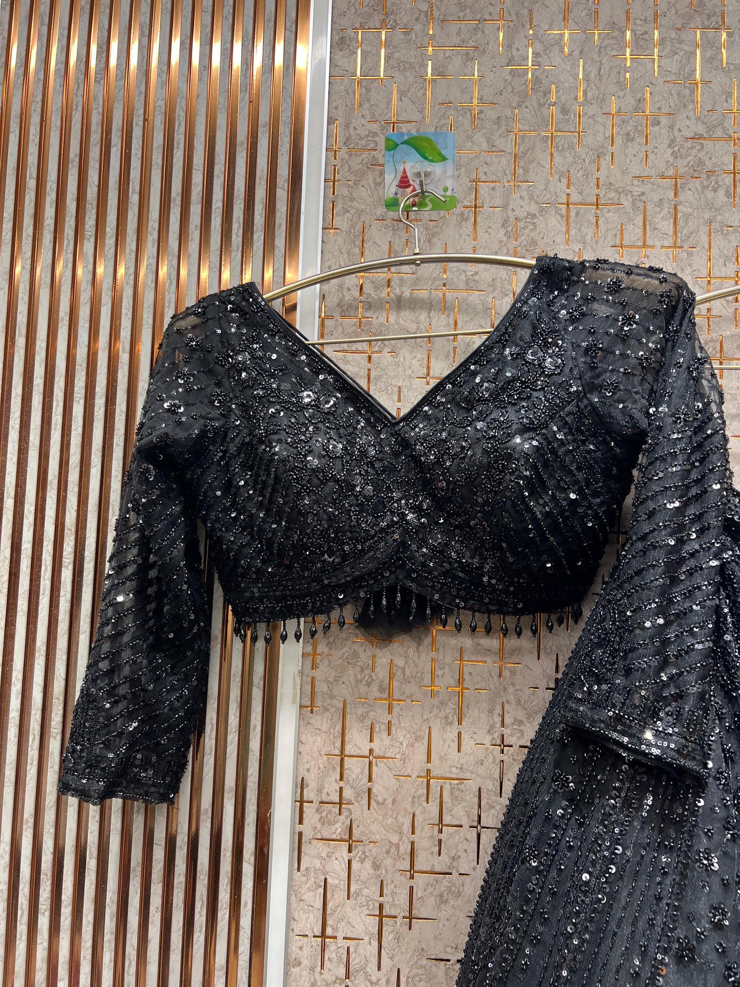 Fabulous purple on purple  monotone Crop top Lehenga