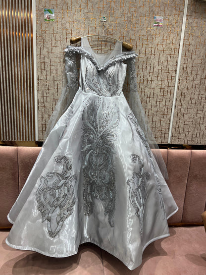 Astonishing Sky blue sequence gown