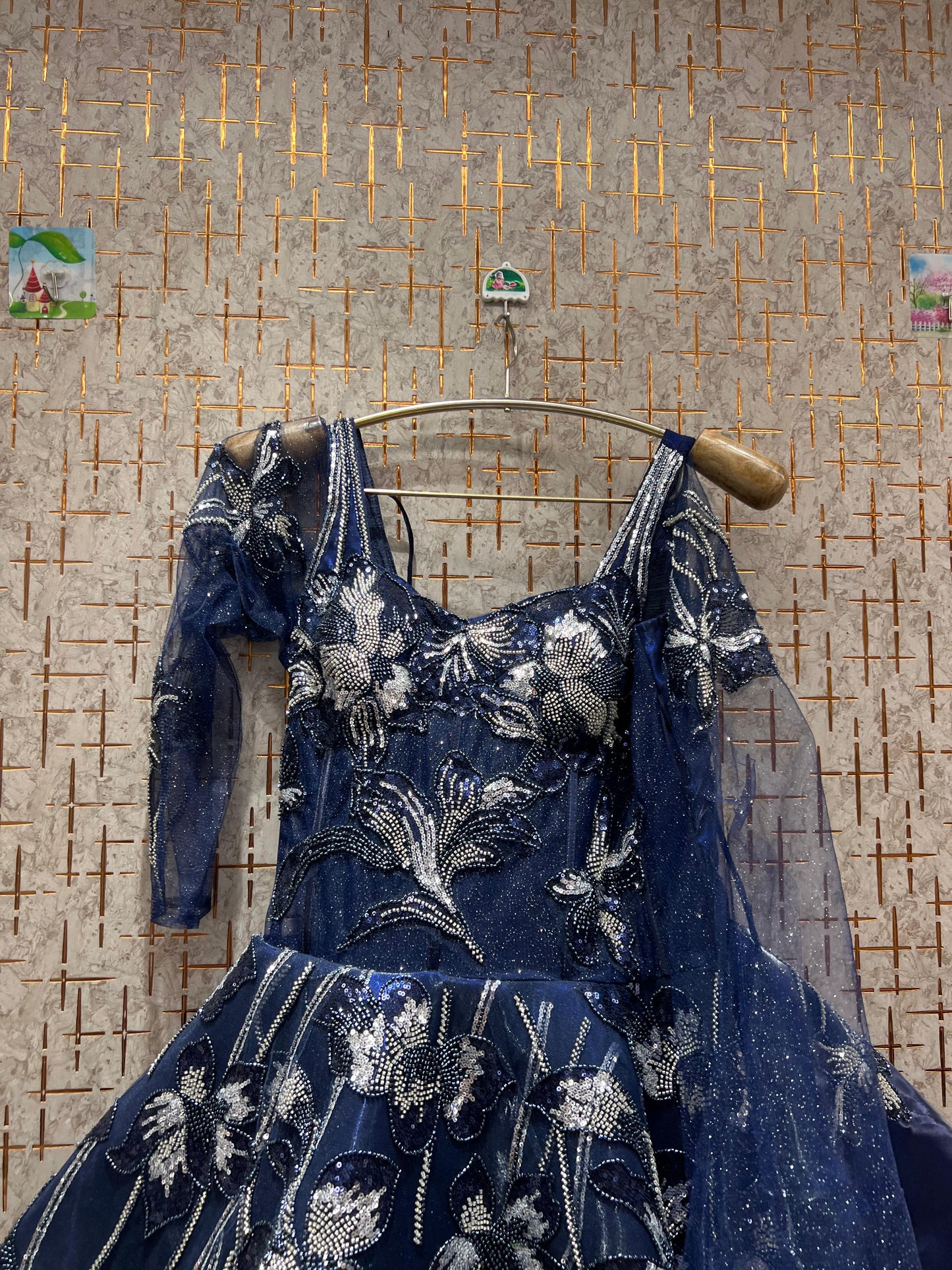 Glamorous Navy blue gown