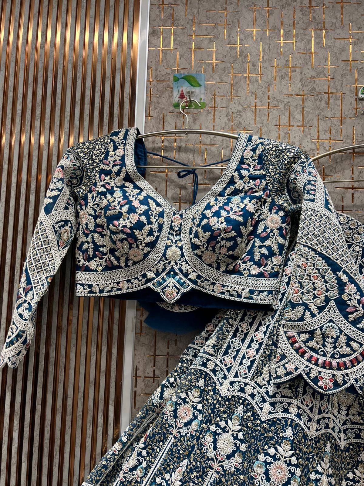 Pretty White Crop top Lehenga