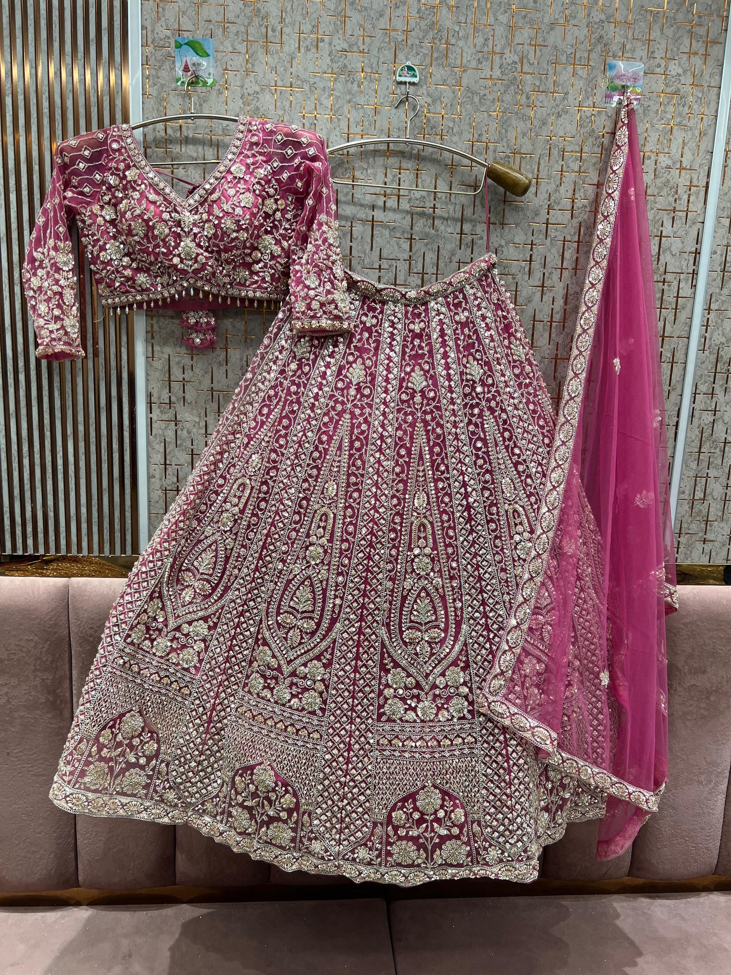 Charming yellow Crop top Lehenga